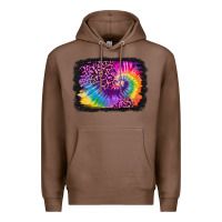 Chestnut tie dye leopard glitter background Premium Hoodie - Jasminsmagicworld
