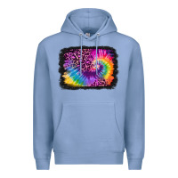 Colony Blue tie dye leopard glitter background Premium Hoodie - Jasminsmagicworld