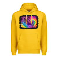 Lemon tie dye leopard glitter background Premium Hoodie - Jasminsmagicworld