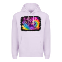Lilac tie dye leopard glitter background Premium Hoodie - Jasminsmagicworld