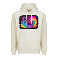 Oatmeal Heather tie dye leopard glitter background Premium Hoodie - Jasminsmagicworld