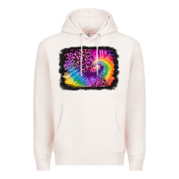 Pale Pink tie dye leopard glitter background Premium Hoodie - Jasminsmagicworld