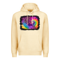 Pina Colada tie dye leopard glitter background Premium Hoodie - Jasminsmagicworld