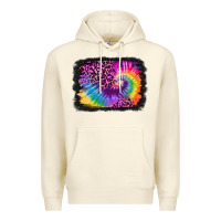 Sandshell tie dye leopard glitter background Premium Hoodie - Jasminsmagicworld