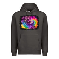 Smoke tie dye leopard glitter background Premium Hoodie - Jasminsmagicworld