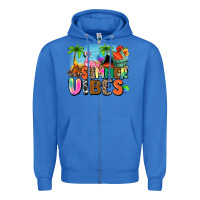 True Royal summer vibes camp Zipper Hoodie - Zillion Design Studio