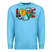 Ocean Blue summer nurse Premium Sweatshirt - CowhideDigitalArt