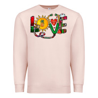 Pale Pink summer nurse Premium Sweatshirt - CowhideDigitalArt