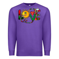 Purple summer nurse Premium Sweatshirt - CowhideDigitalArt