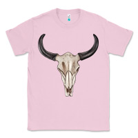 Bubblegum Pink western bull skull tbw Classic Tee - texasbilliewilder