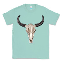 Seafoam western bull skull tbw Classic Tee - texasbilliewilder