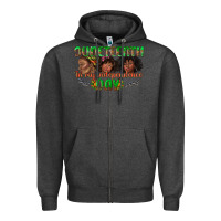 Charcoal Heather juneteenth in my independence day Zipper Hoodie - texasbilliewilder