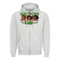 Dove Grey juneteenth in my independence day Zipper Hoodie - texasbilliewilder