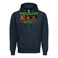 Navy juneteenth in my independence day Zipper Hoodie - texasbilliewilder