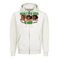 Oatmeal Heather juneteenth in my independence day Zipper Hoodie - texasbilliewilder