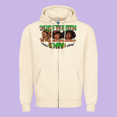 Zipper Hoodie juneteenth in my independence day