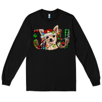 Black christmas chihuahua joy Long Sleeve Tee - BarkalooDesign