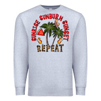 Heather Grey sunrise sunburn sunnset repeat Premium Sweatshirt - CowhideDigitalArt