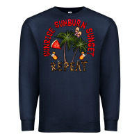 Navy sunrise sunburn sunnset repeat Premium Sweatshirt - CowhideDigitalArt