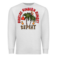 Oatmeal Heather sunrise sunburn sunnset repeat Premium Sweatshirt - CowhideDigitalArt