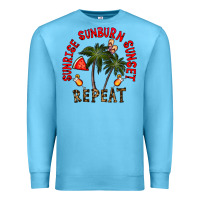 Ocean Blue sunrise sunburn sunnset repeat Premium Sweatshirt - CowhideDigitalArt