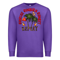 Purple sunrise sunburn sunnset repeat Premium Sweatshirt - CowhideDigitalArt