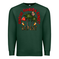 Sports Green sunrise sunburn sunnset repeat Premium Sweatshirt - CowhideDigitalArt