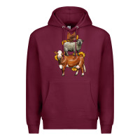 Burgundy farm animals stack Premium Hoodie - LillyAllenDesigns