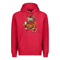 Cardinal farm animals stack Premium Hoodie - LillyAllenDesigns