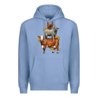 Colony Blue farm animals stack Premium Hoodie - LillyAllenDesigns