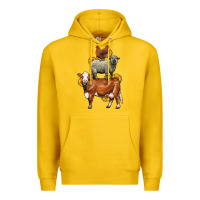 Lemon farm animals stack Premium Hoodie - LillyAllenDesigns