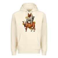 Sandshell farm animals stack Premium Hoodie - LillyAllenDesigns
