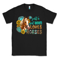 Black western just a girl who loves horses Classic Tee - texasbilliewilder