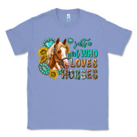 Colony Blue western just a girl who loves horses Classic Tee - texasbilliewilder
