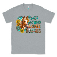 Heather Grey western just a girl who loves horses Classic Tee - texasbilliewilder