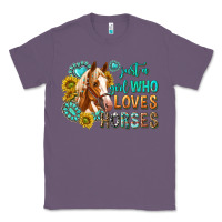 Lavender western just a girl who loves horses Classic Tee - texasbilliewilder