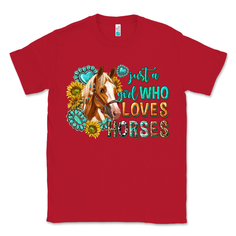 Western Just A Girl Who Loves Horses Classic Tee by texasbilliewilder | Teevron