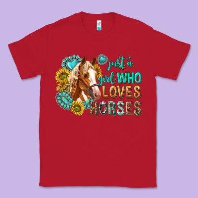 Classic Tee western just a girl who loves horses