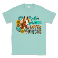 Seafoam western just a girl who loves horses Classic Tee - texasbilliewilder