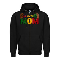 Black juneteenth mom Zipper Hoodie - texasbilliewilder