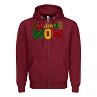 Burgundy juneteenth mom Zipper Hoodie - texasbilliewilder