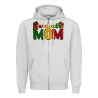 Dove Grey juneteenth mom Zipper Hoodie - texasbilliewilder