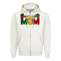 Oatmeal Heather juneteenth mom Zipper Hoodie - texasbilliewilder
