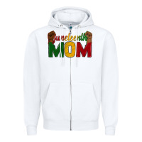 White juneteenth mom Zipper Hoodie - texasbilliewilder