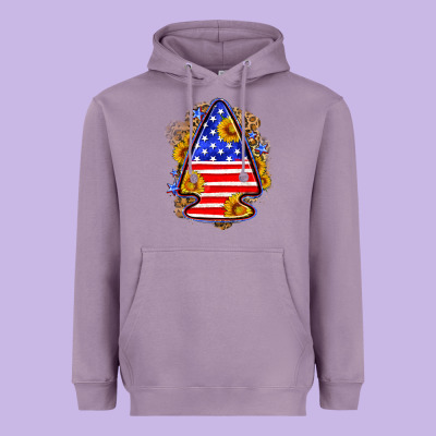 American Flag Arrowhead Heavyweight Hoodie Designed By Neo Western