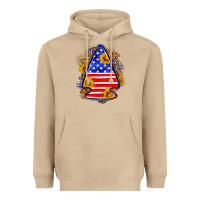 Mushroom American flag arrowhead Heavyweight Hoodie - Neo Western