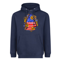 Navy American flag arrowhead Heavyweight Hoodie - Neo Western
