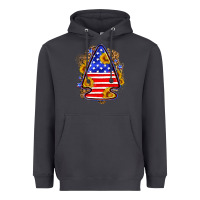Smoke American flag arrowhead Heavyweight Hoodie - Neo Western