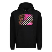 Black racing leopard background Premium Hoodie - Jasminsmagicworld