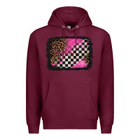 Burgundy racing leopard background Premium Hoodie - Jasminsmagicworld
